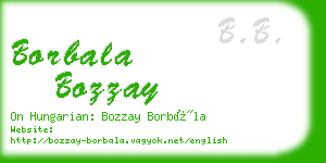 borbala bozzay business card